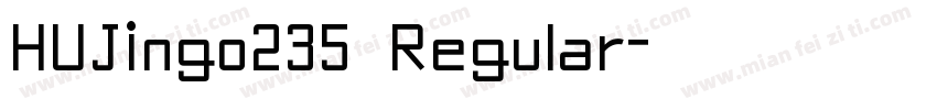 HUJingo235 Regular字体转换